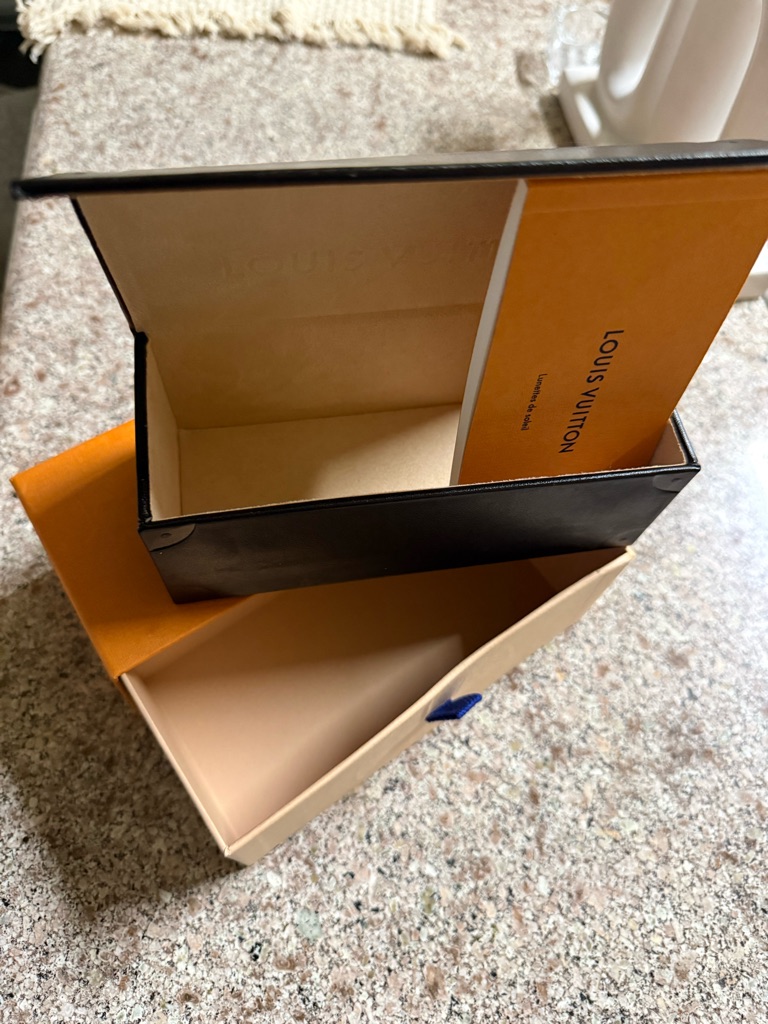 Louis Vuitton Black Box With Orange Booklet Insert